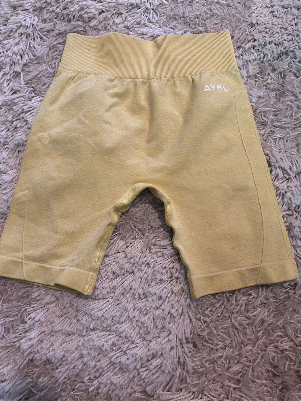 AYBL Yellow workout Bike Shorts